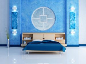 Dormitoare moderne cu interior albastru